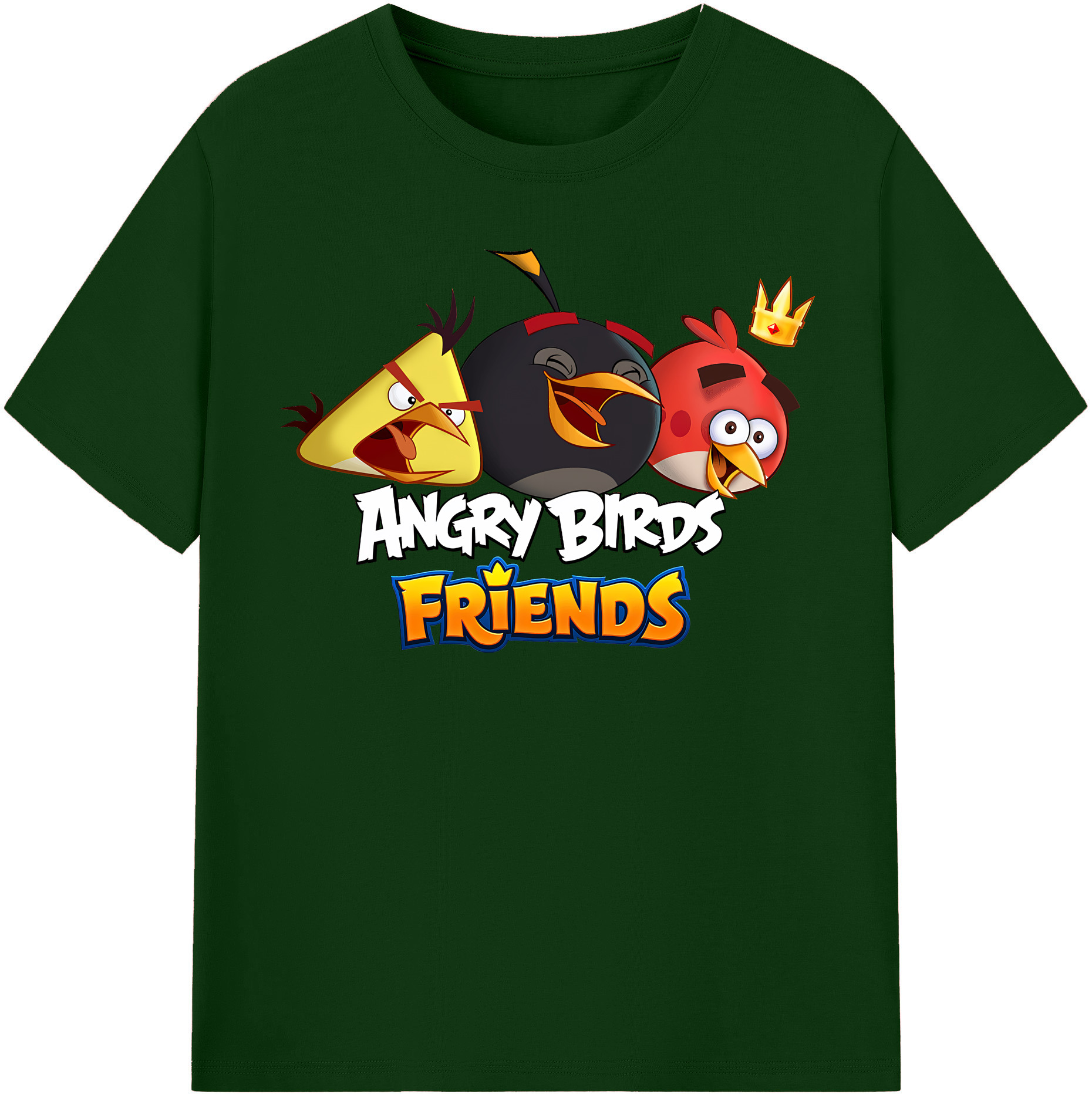 （画像用） Angry Birds アングリーバード 綿100％半袖Tシャツ（フロントプリント）